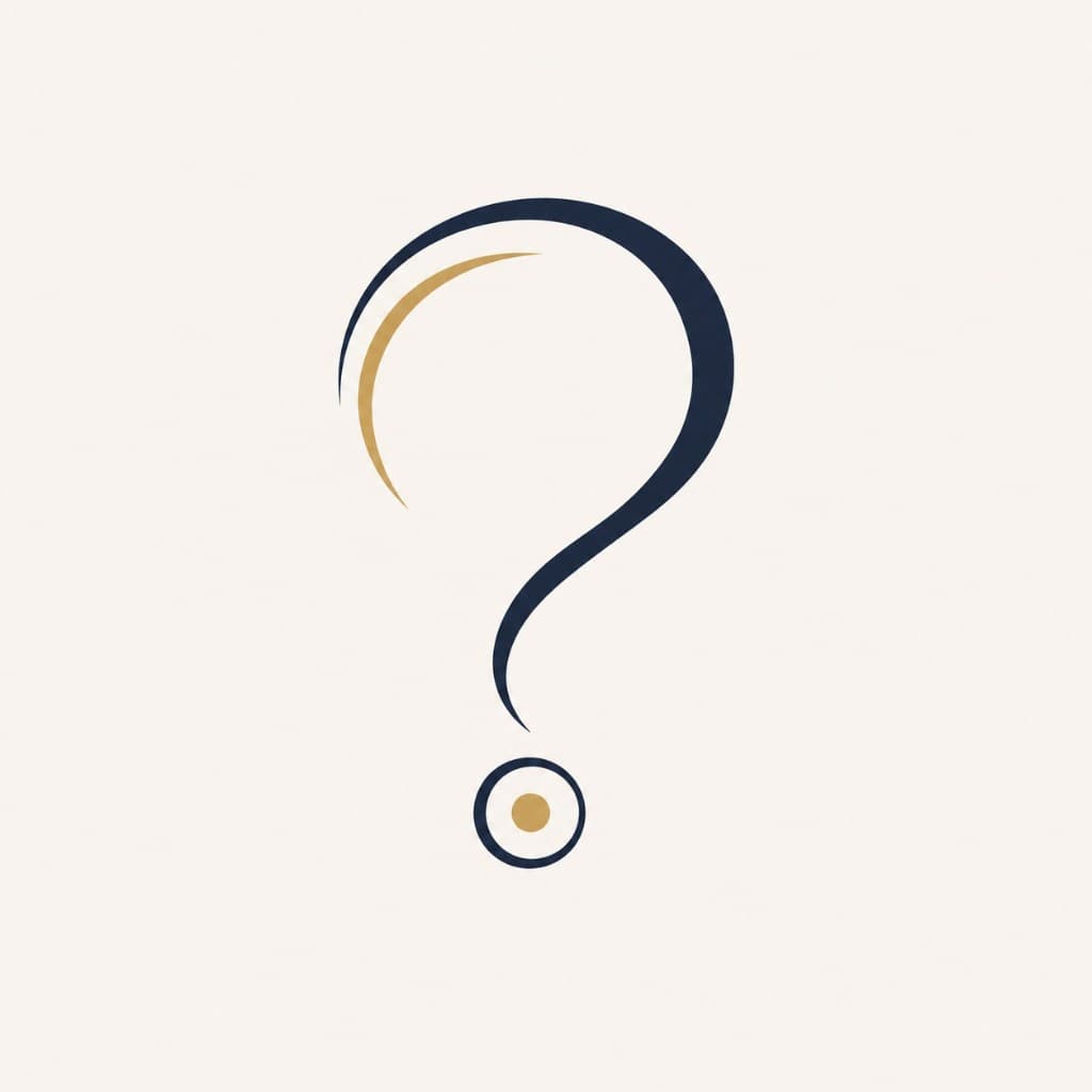 Stylized question mark — Questions Worth Asking